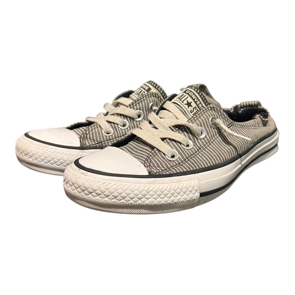 Converse All Star Shoreline Slip On Women’s Size 7 Blk Wht Stripe Low Sneakers